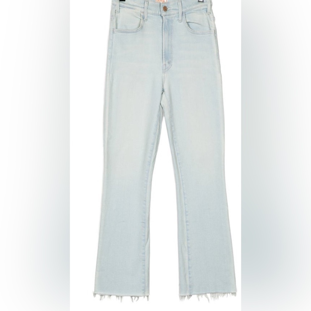 Mother Light Blue Women's Jeans - The Hustler Ankle Fray - Size 26